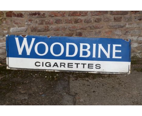 An original advertising Woodbine cigarettes enamel sign43x153cm