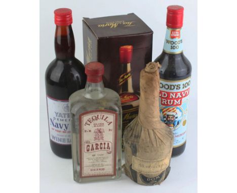 4 Bottles and One Half bottles mixed Lot Spirits and Liqueurs including rare old bottlesComprising 1 Half bottle Benedictine 