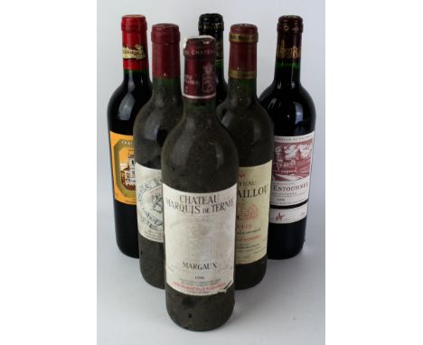 6 Bottles mixed Lot of exceptional Vintage 1996 Grands Crus Classes and Cru Bourgeois Superieur Haut Medoc & Medoc Comprising