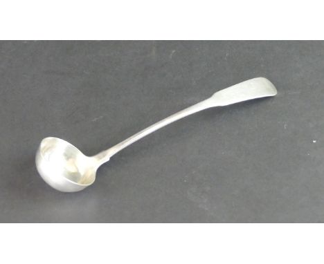 Tain; A mid 19th Century Scottish provincial silver toddy ladleOf fiddle pattern, by Alexander Stewart of Tain, marked 'AS', 