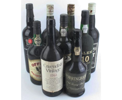 9 Bottles (including 50cl) collection of Port and Port style winesComprising 1 bottle Cavendish Vintage Tawny S.Africa 1961, 