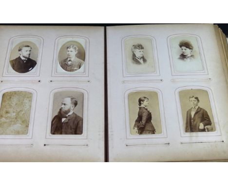 A leather bound album containing approximately 112 photographs of The Thiele Family, circa 1880-1900Many of the photographs b