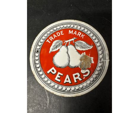 A Pears Trade Mark circular pictorial enamel sign, 7" diameter. 