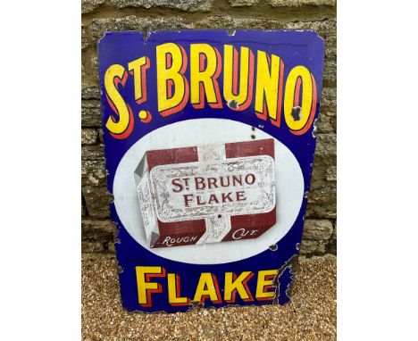 A St. Bruno Flake pictorial enamel advertising sign, 24 x 36".