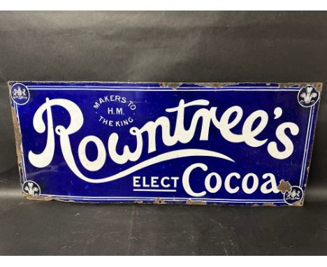 A Rowntrees's Elect Cocoa enamel advertising sign, 36 x 15". 