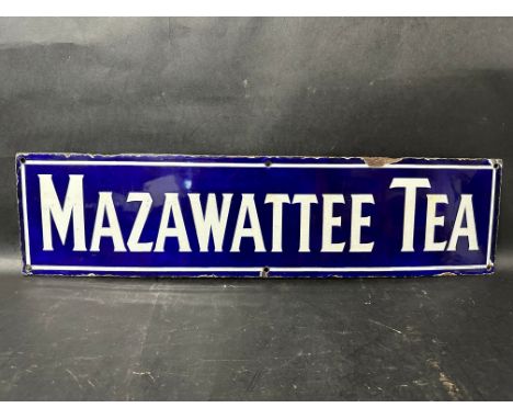 A Mazawattee Tea strip enamel sign, 24 x 6". 