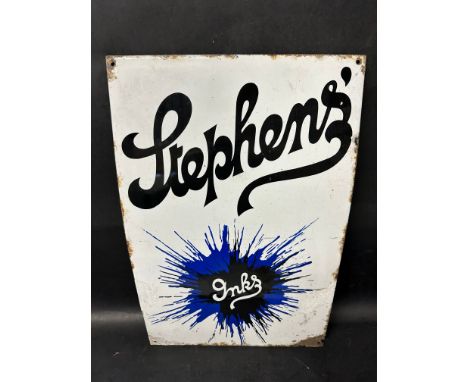 A Stephens' Inks 'Splash' enamel advertising sign, some amateur restoration, see photographs, 15 1/2 x 23 1/2". 