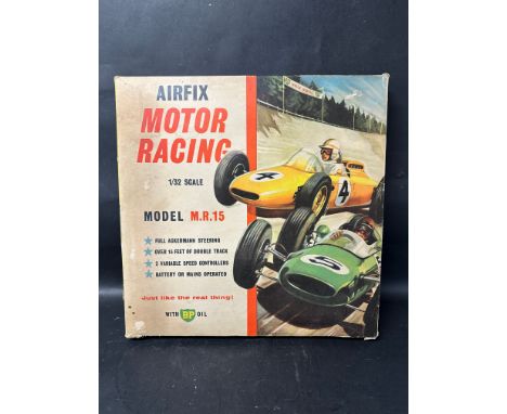 An Airfix Motor Racing set in 1/32 scale,  Model M.R.15, 21 1/2 x 21 1/2" (unchecked). 