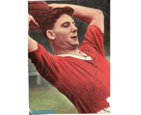 Football Legends Duncan Edwards Busby Babe 4x5 signed colour vintage magazine page. Duncan Edwards (1 October 1936 - 21 Febru