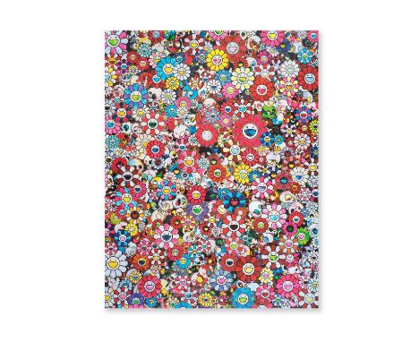 Takashi Murakami (Japanese 1962-), 'Dazzling Circus: Embrace Peace And Darkness Within Thy Heart', 2013, offset lithograph in