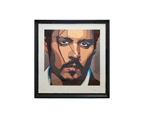 Johnny Depp (American 1963-), 'Five', 2023, archival pigment print and silkscreen on 410gsm Somerset Paper, signed and number