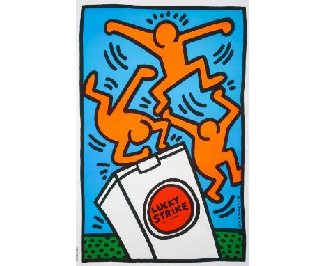 Keith Haring (American 1958-1990), 'Lucky Strike III' 1987, screenprint in colours on wove paper, printed by Albin Uldry Swit