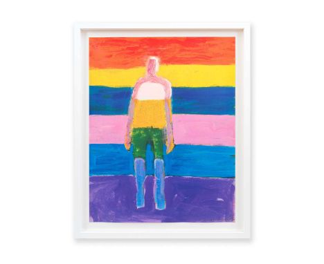 Katherine Bradford (American 1942-), 'Person With Colours', 2024, screenprint in colours on 410gsm Somerset tub-sized satin r