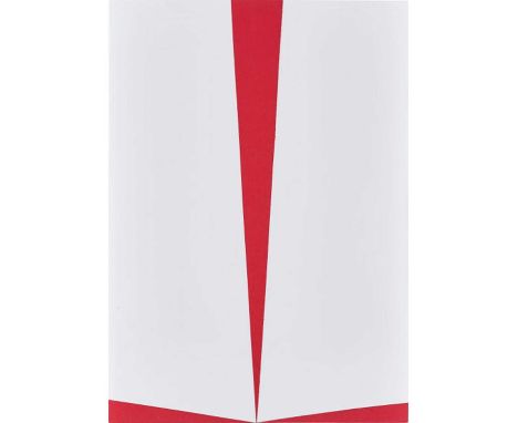 Carmen Herrera (Cuban 1915-2022), 'Untitled (Red and White)', 2011, lithograph in colours on wove paper, signed and numbered 