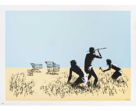 Banksy (British 1974-), ‘Trolleys (Colour)’, 2007, screenprint in colours on Arches, signed and numbered from an edition of 7