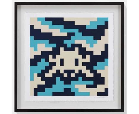 Invader (French 1969-), 'Camo (S-3C-M3)', 2024, screenprint in colours on Somerset Satin Cotton paper, signed, dated, and num