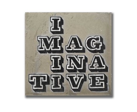 Ben Eine (British 1970-), 'Imaginative', 2008, spraypaint and mixed media on canvas, signed, dated, numbered 3/3 and inscribe