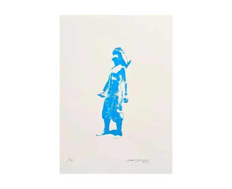 Schoony (British 1974-), 'Boy Soldier (Blue)', 2019, screenprint on wove paper, signed, dated, and numbered from an edition o