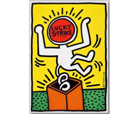 Keith Haring (American 1958-1990), 'Lucky Strike II' 1987, screenprint in colours on wove paper, printed by Albin Uldry Switz