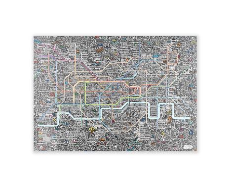 Mr Doodle (British 1994-), 'Underground', 2017, lithograph in colours on paper, signed and numbered from an edition of 50 in 