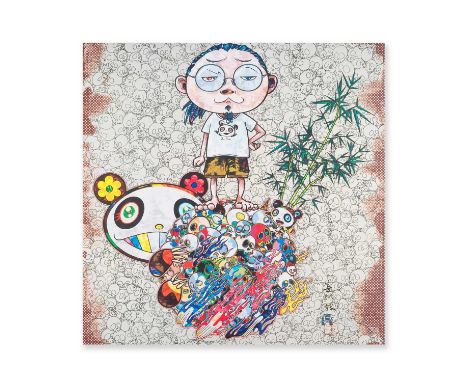 Takashi Murakami (Japanese 1962-), 'Panda Family And Me', 2013, offset lithograph in colours on wove paper, signed and number