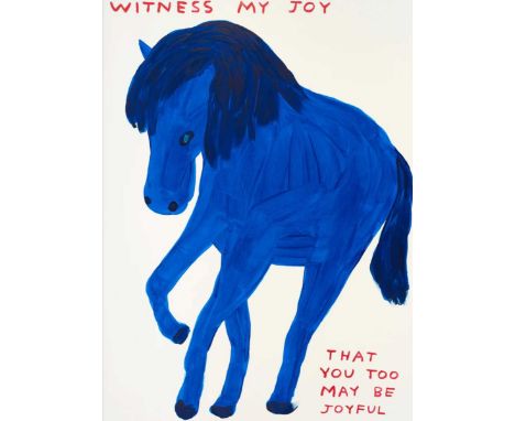 David Shrigley (British 1968-), 'Untitled (Witness My Joy)', 2022, screenprint in colours on 410gsm Somerset Paper, signed an