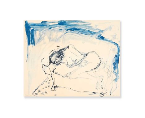 Tracey Emin (British 1963-), 'Curled Up, from Greenpeace 50 Years Print Portfolio', 2022, lithograph in colours on Somerset V