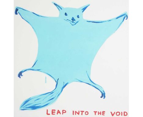 David Shrigley (British 1968-), 'Leap Into The Void', 2023, screenprint in colours on 410gsm Somerset Tub Sized paper, signed
