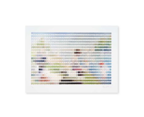Nick Smith (British), 'Bathers at Asnières', 2023, Giclee with screenprint varnish on Canson Rag Photographique 310 gsm paper