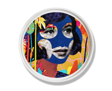 Paul Insect (British 1970-), 'The Reflection (Blue)', 2021, screenprint in colours with a mixture of metallic and pearlised i
