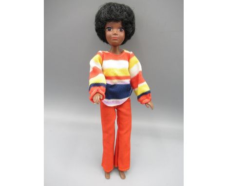 Circa. 1970s Hasbro black Barbie Christie, stamped Hasbro, made in Hong Kong 