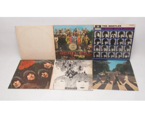 The Beatles - Rubber Soul MONO PMC 1267 XEX.579, Revolver MONO PMC 7009 XEX.605, Abbey Road PCS 7088 YEX.750, A Hard Days Nig