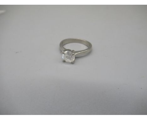 Platinum diamond solitaire ring, brilliant cut diamond approx. weight 1.01ct, stamped 950, size K, 4.5g 