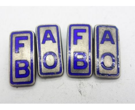A pair of silver and enamel Ancient Order of Froth Blowers cufflinks