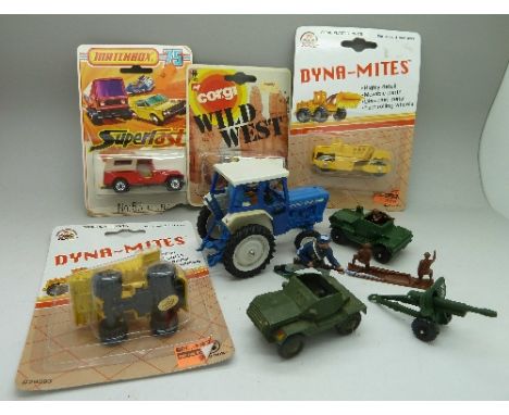 Model vehicles and figures including Dinky Toys, Lone Star and Corgi