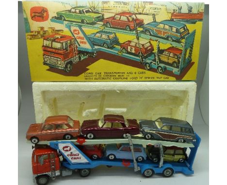 A Corgi Toys Gift Set 41, Car Transporter and six cars, boxed