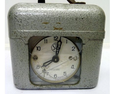 A STB pigeon clock, glass a/f