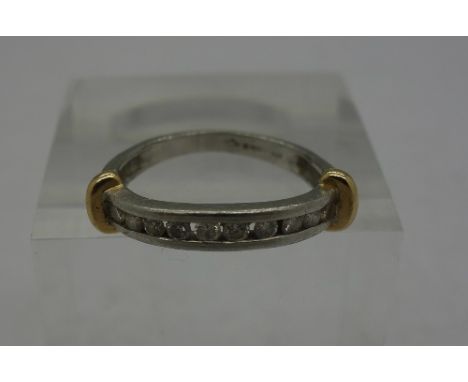 A platinum and diamond ring, weight 4g, size K