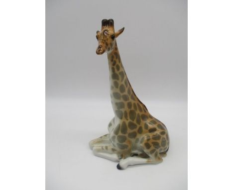 A ceramic Russian giraffe - chip to ear