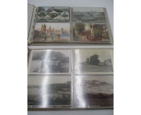 Two albums of vintage postcards of Devon &amp; Cornwall