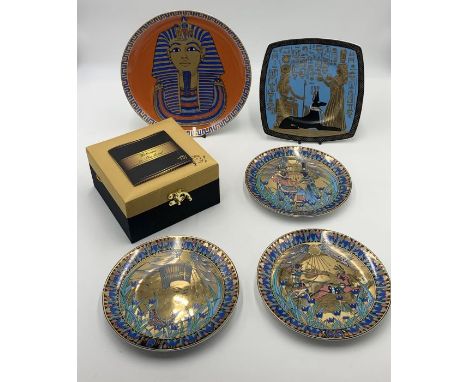 A collection of Egyptian themed plates by Kaiser, Limoges and Royal Worcester etc.
