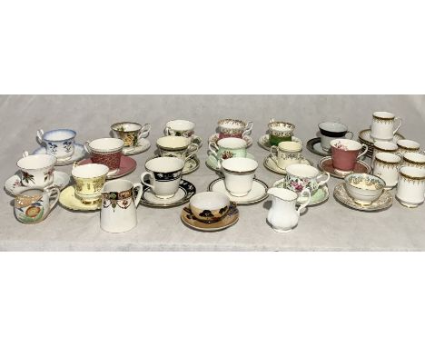 A large collection of teacups and saucers including Royal Albert, Royal Doulton, Paragon etc.