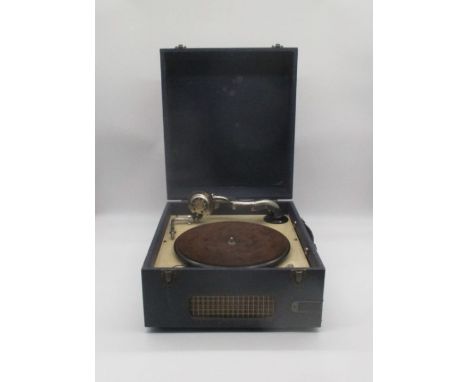A vintage B&amp;M Sonastra portable gramophone.