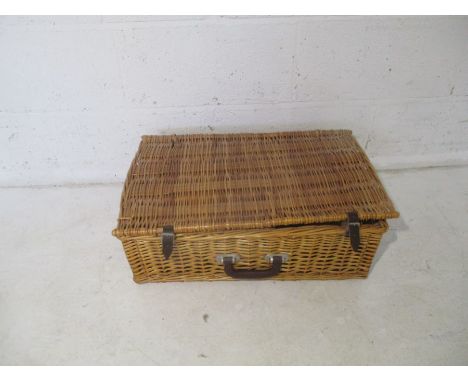 An Optima wicker picnic hamper.