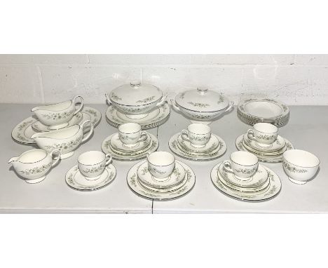 A Wedgwood "Westbury" part dinner service including terrines, gravy boat, teacups, saucers etc.