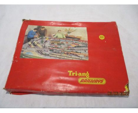 A boxed Tri-ang Railways OO gauge Electric Model Railway (RS.27) train set with instructions, two locomotives (one with tende