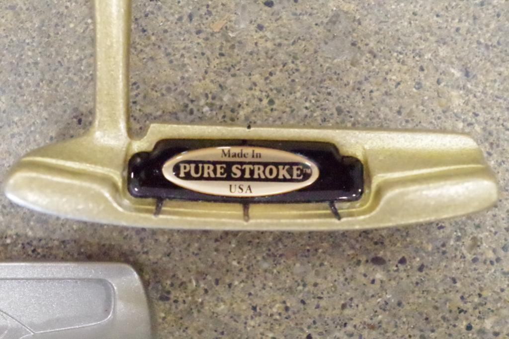 (2) NEW PURE STROKE Putters, 1Gold, 1Silver Colored, Made in USA