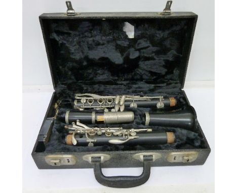 A cased clarinet