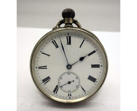 A silver pocket watch