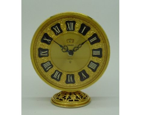 A Jaeger Recital 8-day alarm clock, height 10cm